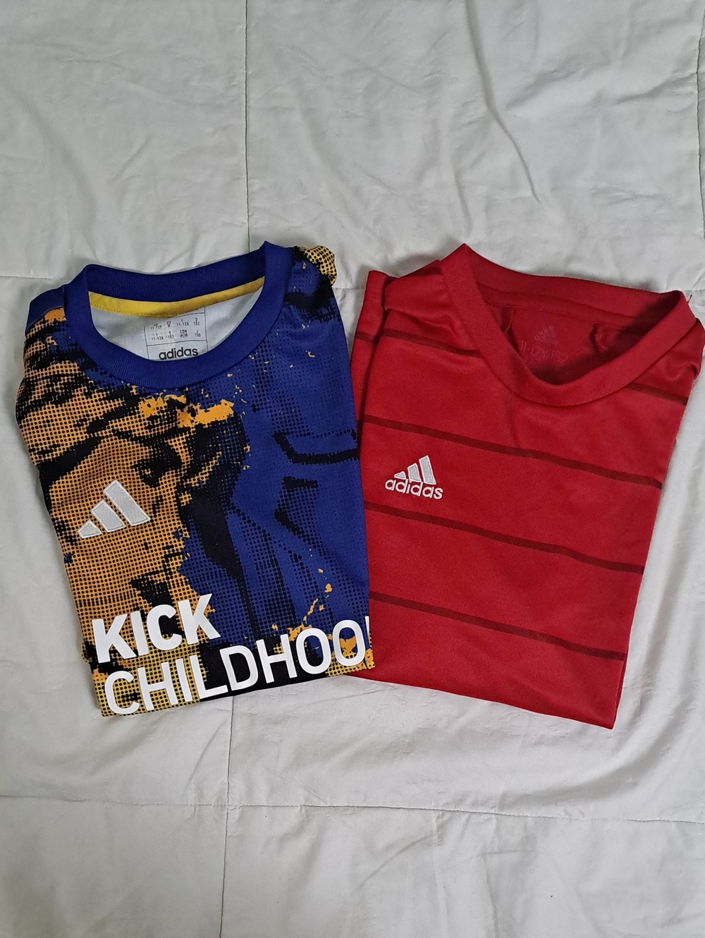 2x Boys ADIDAS Dryfit Shirt Youth Size 11-12
